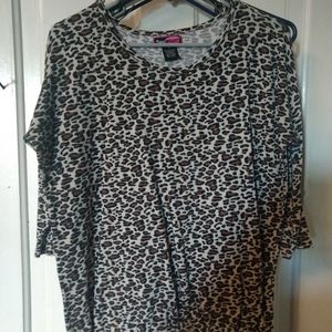 Women's cheetah print top, sweater material